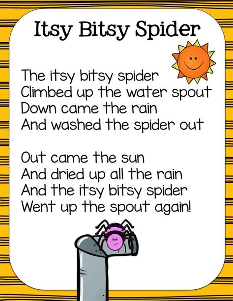 itsy bitsy spider  printable aulaiestpdm blog