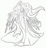 Celestia Coloring Princess Pony Little Pages Luna Human Printable Drawing Getdrawings Getcolorings Print Popular Color Coloringhome sketch template