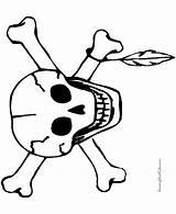 Coloring Pages Halloween Skeleton Scary Print Skull Printable Crossbones Printing Help Fun sketch template