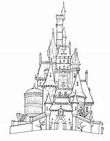 Castle Pages Coloring Princess Simple Getdrawings sketch template
