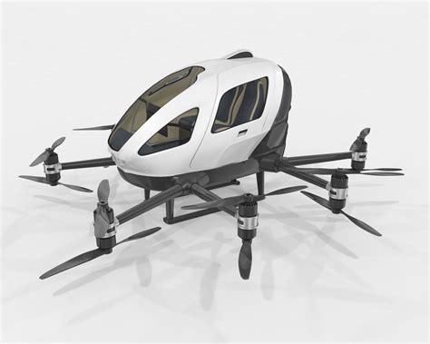 drone taxi animated ehang   model animated rigged cgtrader