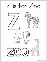 Letter Coloring Pages Zoo Color Education Printable Kids Coloringonly Words Alphabet Print Coloringpagesonly sketch template