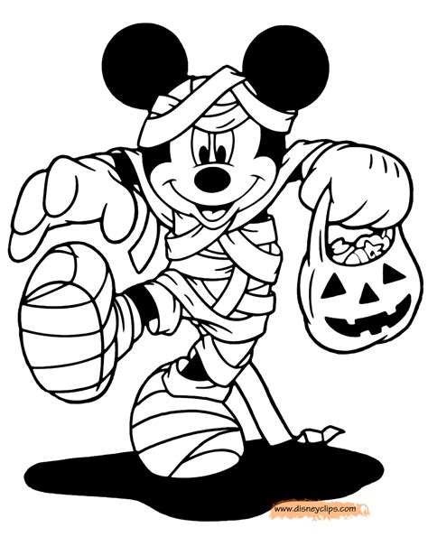 halloween mickey mouse coloring pages coloring home