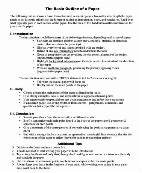 informative research paper outline luxury basic research paper outline