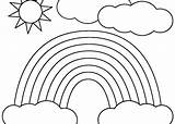 Regenbogen Ausmalbilder Ausmalen Kostenlose Himmel Kindergartens sketch template