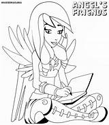 Coloring Friends Pages Angel Popular Angels sketch template