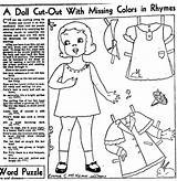 Cut Doll 1934 Missing Colors Paper Rhymes 2010 Dolls July sketch template