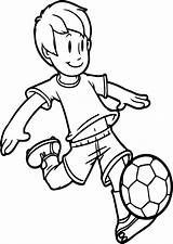 Boy Cartoon Coloring Playing Football Drawing Soccer Kids Pages Ball Boys Easy Kid Drawings Sketch Cute Pencil Getdrawings Color Girls sketch template