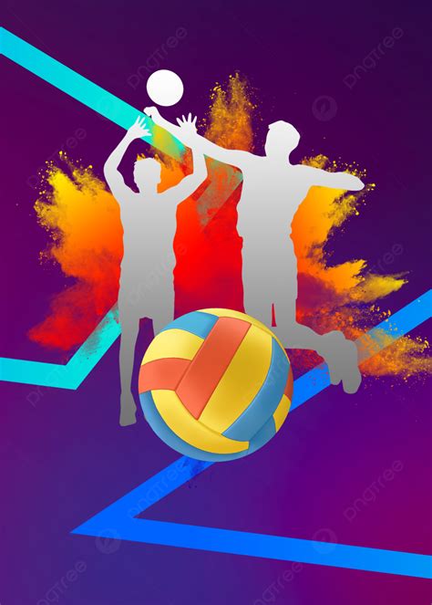 creative fashion volleyball sports background wallpaper image