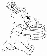 Winnie Birthday Coloring Pages Pooh Getcolorings Bring sketch template