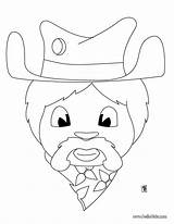 Coloring Pages Cowboy Head Bucking Rodeo Horse Bandit Clown Color Hellokids Print Buffalo Bulls Chicago Library Clipart Getcolorings Online Getdrawings sketch template