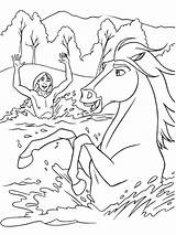 Spirit Coloring Pages Horse River Stallion Creek Cimarron Little Kleurplaten Gif Paard Color Printable Tekeningen Gratis Plaines Etalon Des Cartoons sketch template