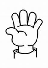 Coloring Fingers Hand sketch template
