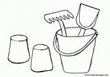 Coloring Pail Shovel Clipart Pages Beach Set Popular Getdrawings Getcolorings Library Sketch sketch template
