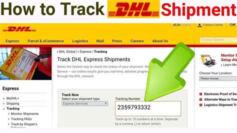 track dhl shipment dhl tracking   check location  dhl order youtube
