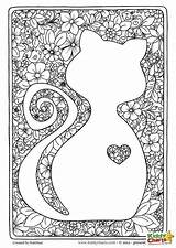 Coloring Pages Zen Animal Cat Coloriage sketch template