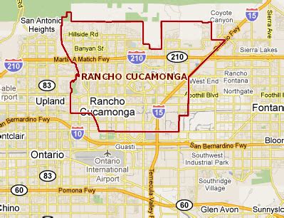 rancho cucamonga california map