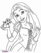 Coloring Rapunzel Tangled Pascal Pages Pdf Disney Printable sketch template