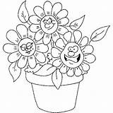 Colorat Floarea Ghiveci Soarelui Sfatulmamicilor Flori sketch template