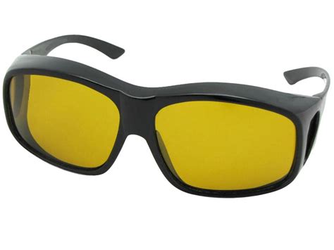 Largest Yellow Lens Wrap Around Polarized Fit Over