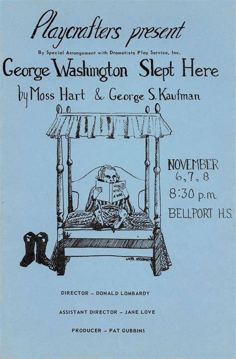 George Washington Slept Here 1975 Bellport Playcrafters