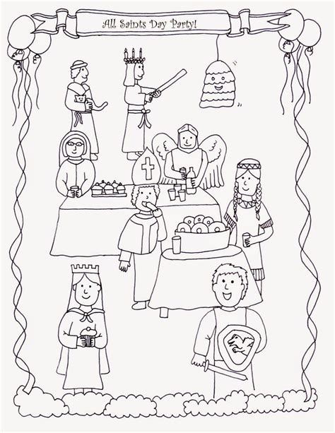 saints day coloring page coloring home