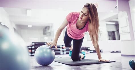 15 minute full body pilates ball workout popsugar fitness
