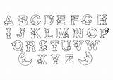 Alphabet Coloring Kids Pages Color Print Printable Lettering Fonts Hand Justcolor Choose Board sketch template