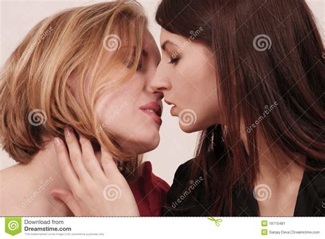 Beautiful Women Kissing Stock Image Image 18715481