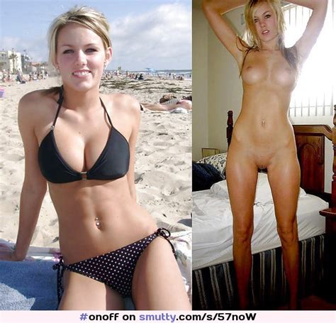 onoff clothedunclothed beforeafter bikini beach