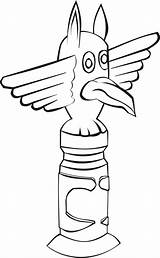 Pole Totem Coloring Pages Printable sketch template