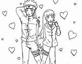 Coloring Pages Anime Valentines sketch template