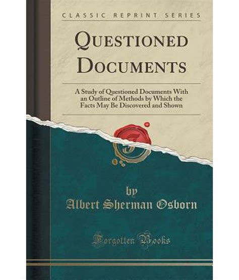 questioned documents  study  questioned documents   outline
