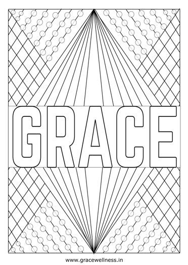 grace coloring pages printable  grace girl  geometric coloring