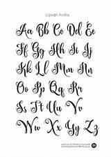 Calligraphy Papan Pilih Huruf Alfabet sketch template