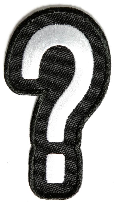question mark patch embroidered embroidered patch