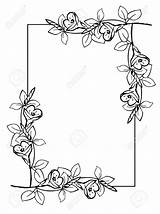 Border Flower Drawing Rose Frame Borders Wreath Drawings Flowers Vector Silhouette Getdrawings Paintingvalley Roses sketch template