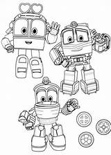Robot Trains Coloring Fun Kids Votes sketch template