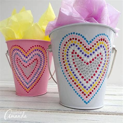 Heart Valentine Treat Buckets Collect Or Disperse Goodies In Style