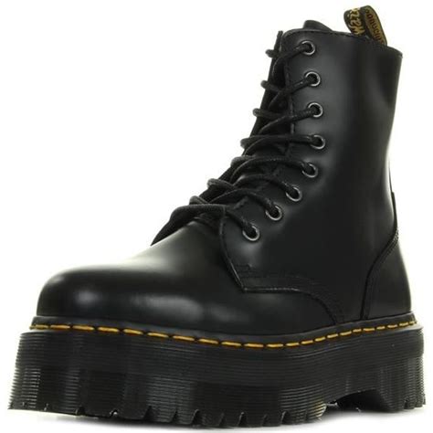boots dr martens jadon black polished smooth noir achat vente bottine cdiscount