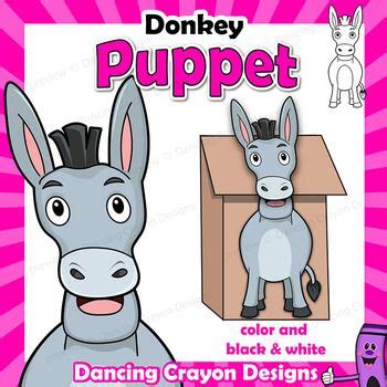puppet donkey craft printable paper bag puppet template paper bag