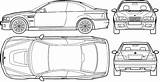 Bmw M3 E46 Blueprints Coupe 2004 Car Outlines Templates sketch template