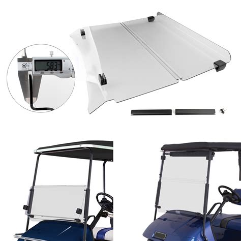 clear acrylic folding windshield fold   ezgo txt   golf cart  ebay