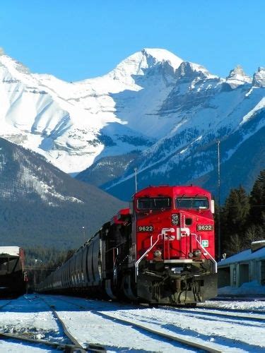 what is more beautiful than a train going through banff national park ~ alberta canada trains