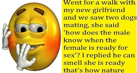 Funny Joke ‣ How Does The Male Know When The Female Is Ready For Sex