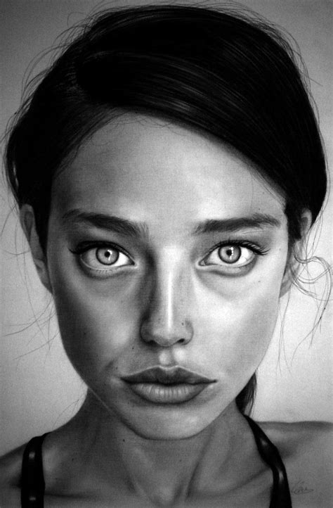 Emily Tinchi147 Pencil {figurative Realism Art Female Head Woman