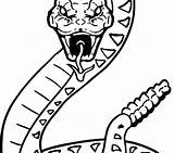 Rattlesnake Viper Mouth Clipartmag Diamondback sketch template