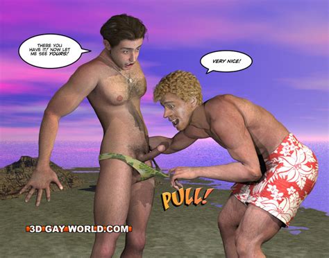 exciting ending to a day on the beach with two men soothing each other cartoontube xxx