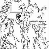 Coloring Pages Tramp Lady Book Disney Puppies Hellokids Kids Puppy Jock Belle Trusty Et sketch template