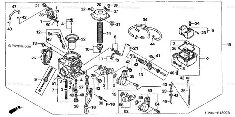honda atv  oem parts diagram  carburetor partzillacom